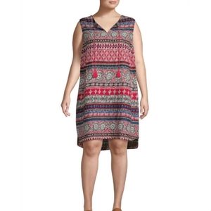 BeachLunchLounge all over print sleeveless shift dress L
